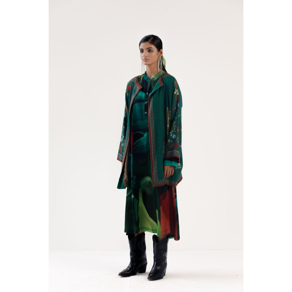 YAVI Tessa Ethnic Jacket - Green