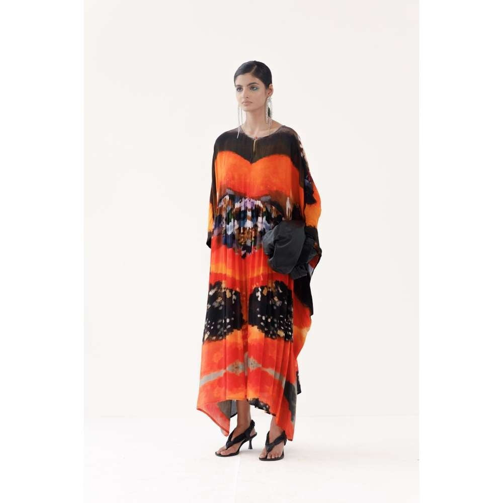 YAVI Scarlet Maxi Kaftan Dress - Orange