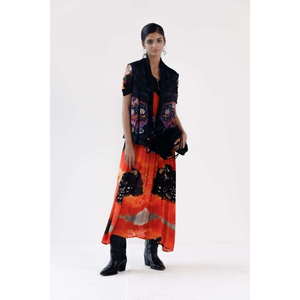 YAVI Pixie Ethnic Jacket - Navy Blue