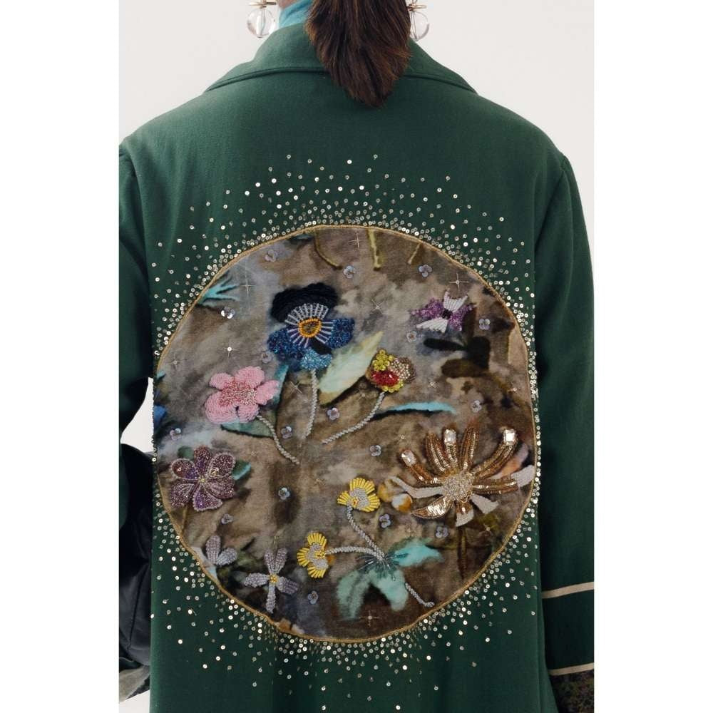 YAVI Charlotte Ethnic Jacket - Green