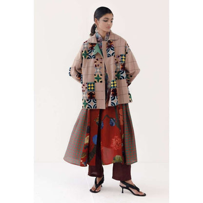 YAVI Lyra Ethnic Jacket - Peach