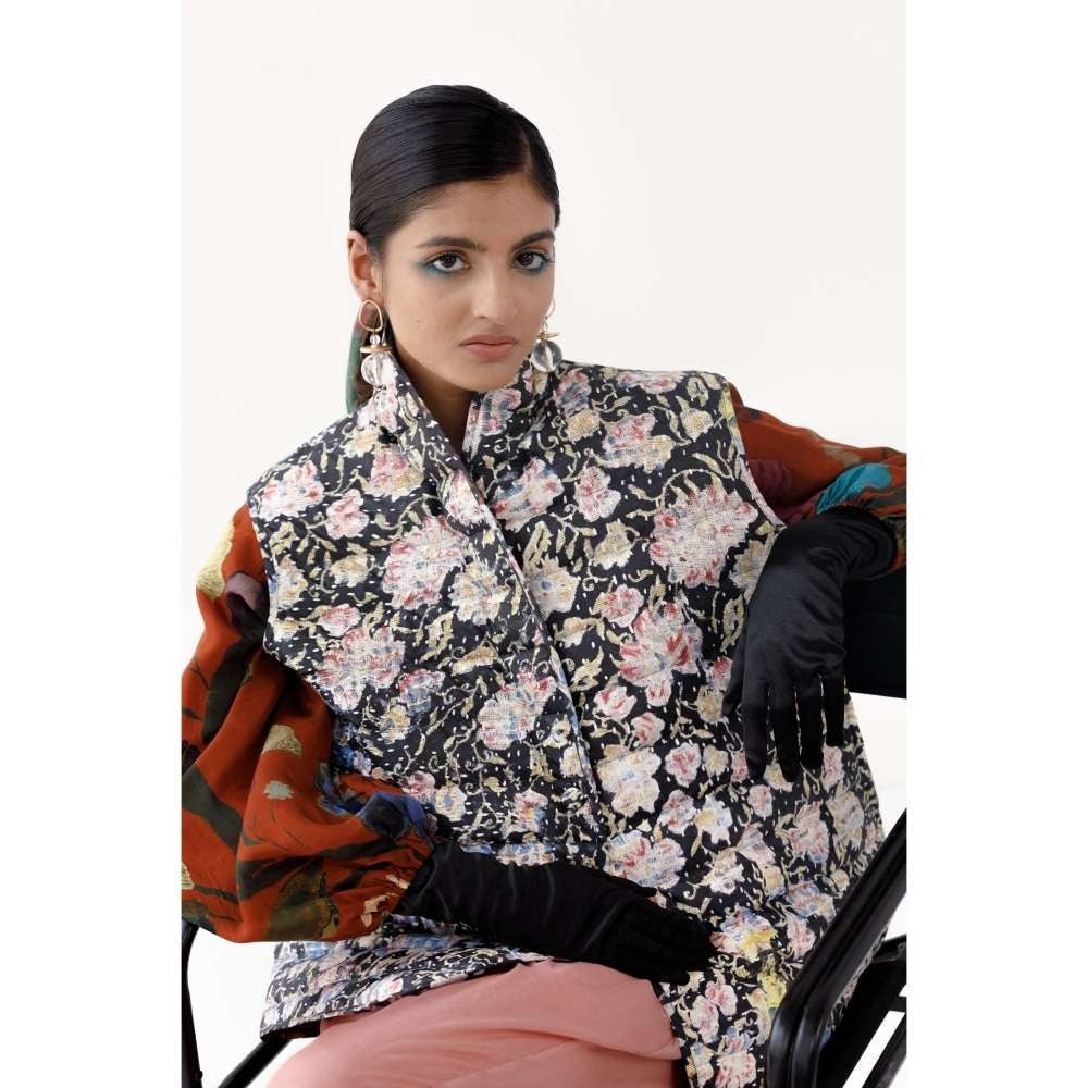 YAVI Jasmine Ethnic Jacket - Black