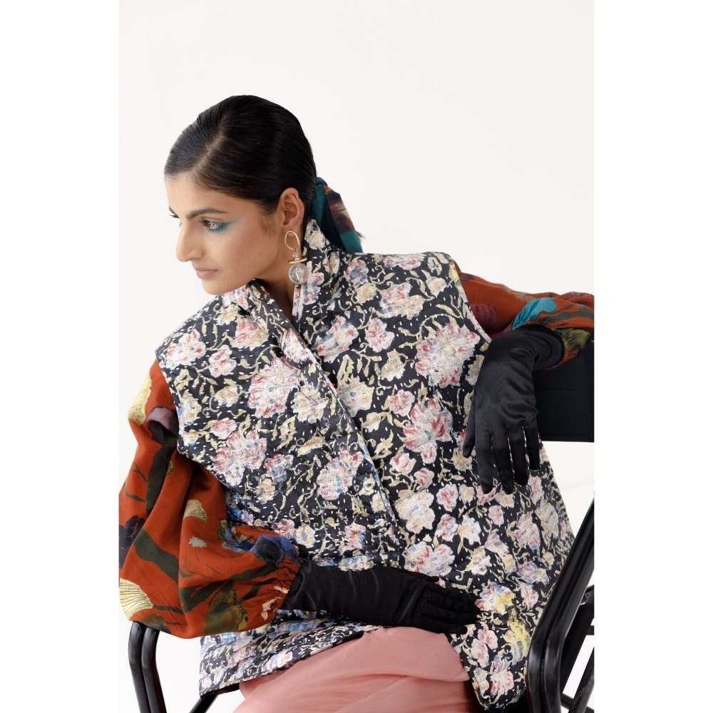 YAVI Jasmine Ethnic Jacket - Black