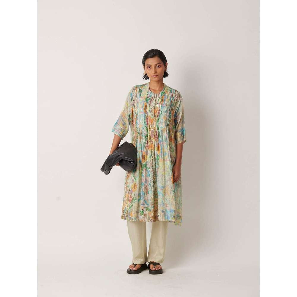 YAVI Women's Inyro Floral & Printed Multi-Color Kurta
