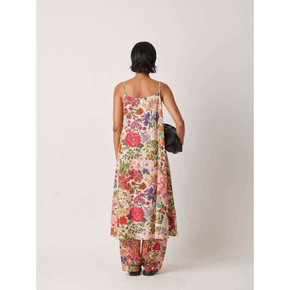 YAVI Women's Imfy Floral & Printed White Kurta