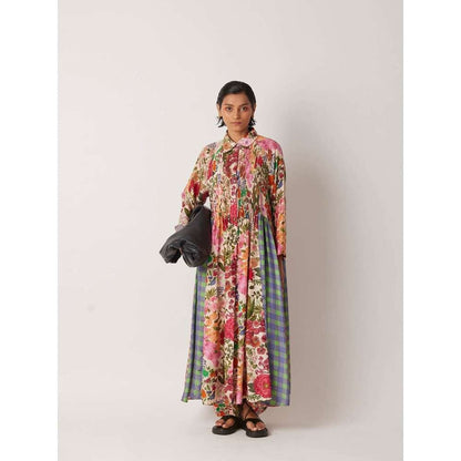 YAVI Women's Imfy Floral & Printed Multi-Color Anarkali Kurta