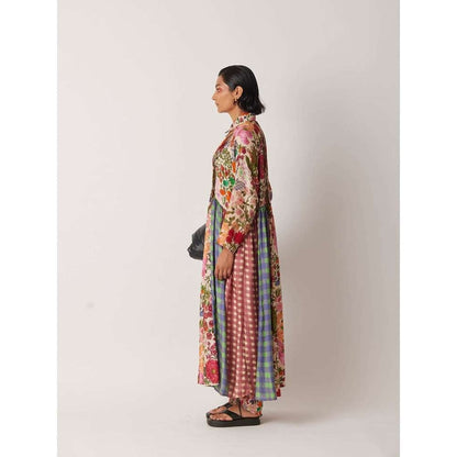 YAVI Women's Imfy Floral & Printed Multi-Color Anarkali Kurta