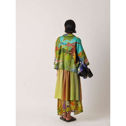 YAVI Women's Barten Printed Multi-Color Jacket