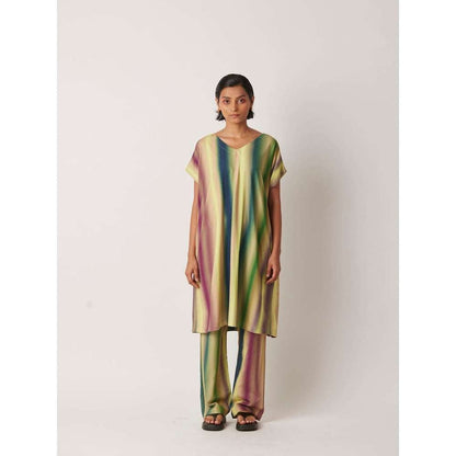 YAVI Women's Aura Colorblock & Printed Multi-Color Pant