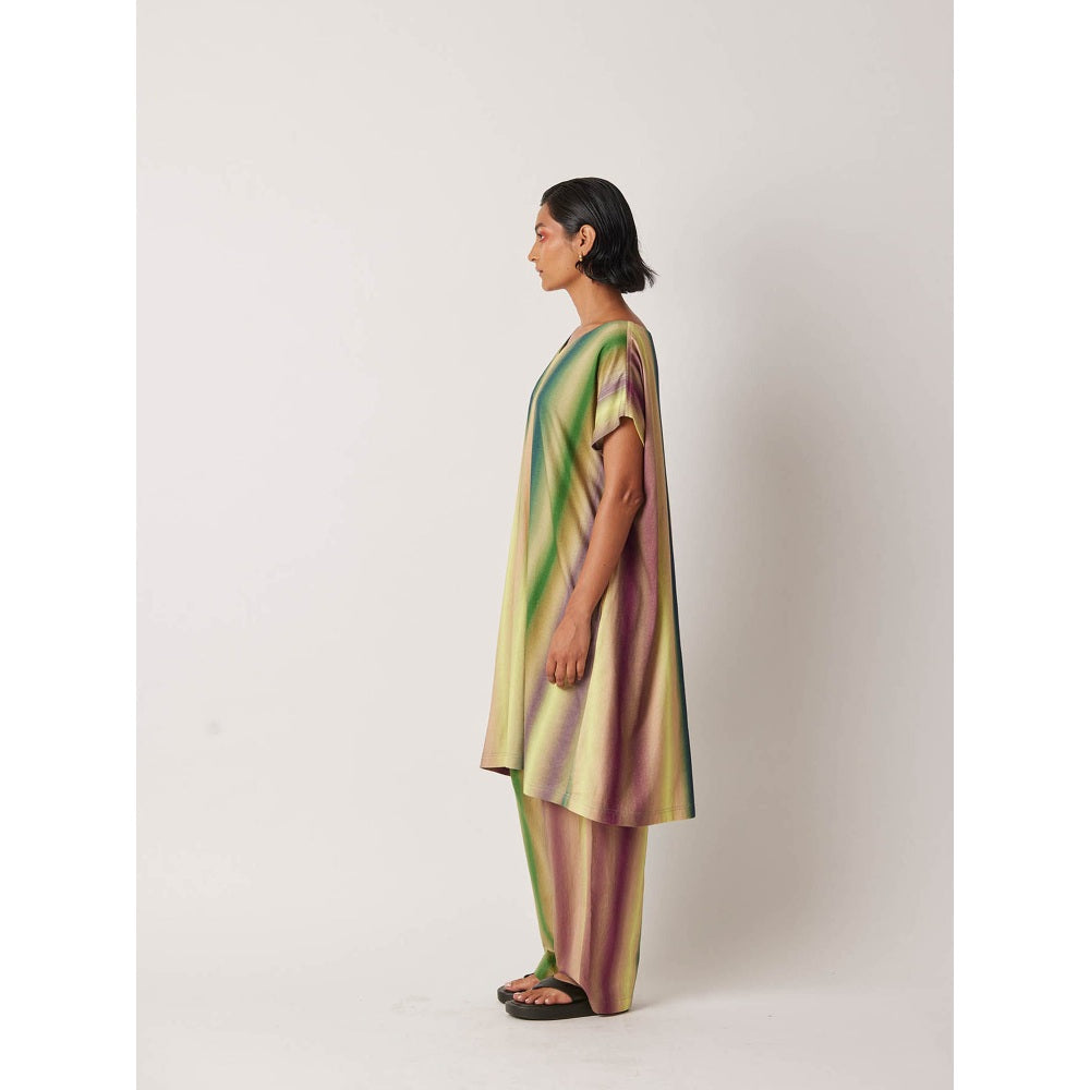 YAVI Women's Aura Colorblock & Printed Multi-Color Pant