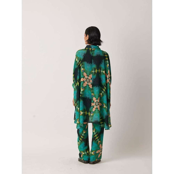 YAVI Women's Anigo Floral & Printed Green Pant