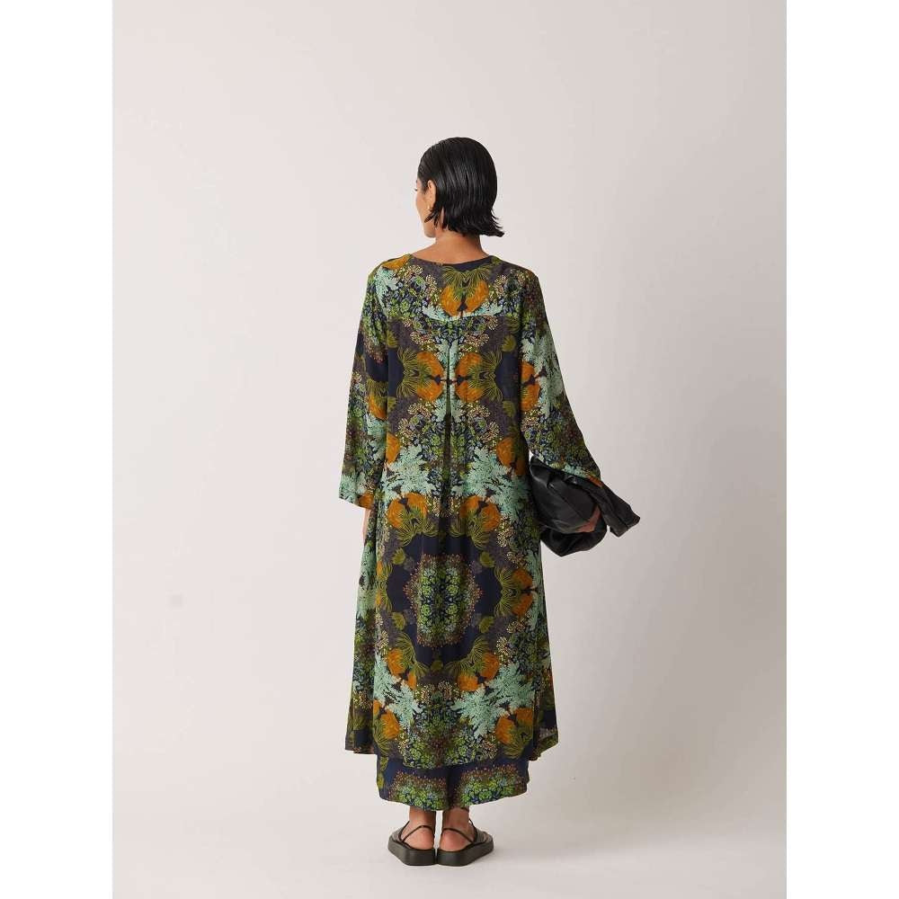 YAVI Women's Accord Floral & Printed Green Pant