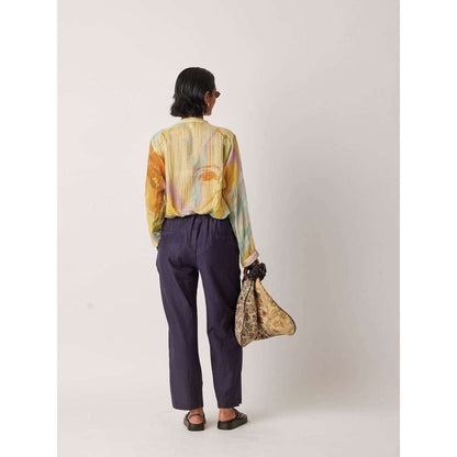 YAVI Women's Labile Printed Off White Shirt