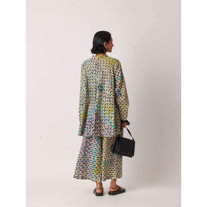 YAVI Women's Icra Printed Multi-Color Shirt