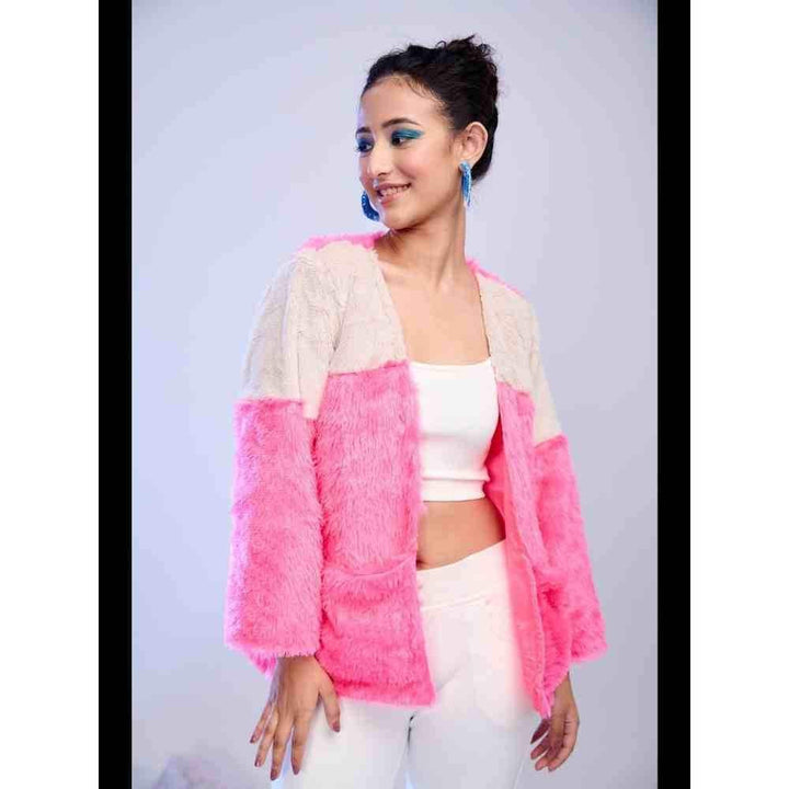 Zanaash Pink Fills Colorblock Jacket