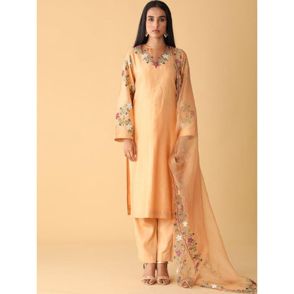 Zeefaa Sundowner Chanderi Nude Pallete Set (3 Pcs)