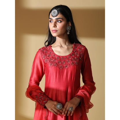 Zeefaa Shisheh Gown Anarkali Set (3 Pcs)