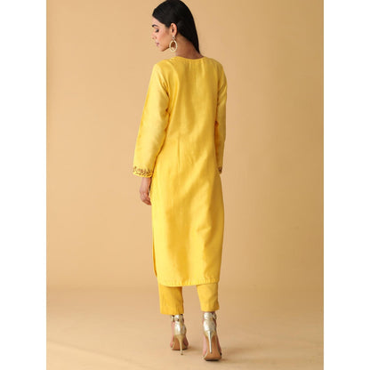 Zeefaa Setting Sun Chanderi Set (3 Pcs)