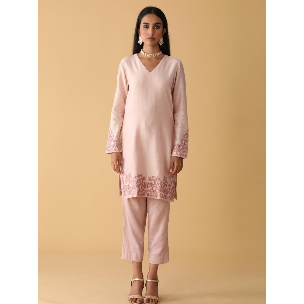 Zeefaa Dewy Lomonade Chanderi Set (3 Pcs)