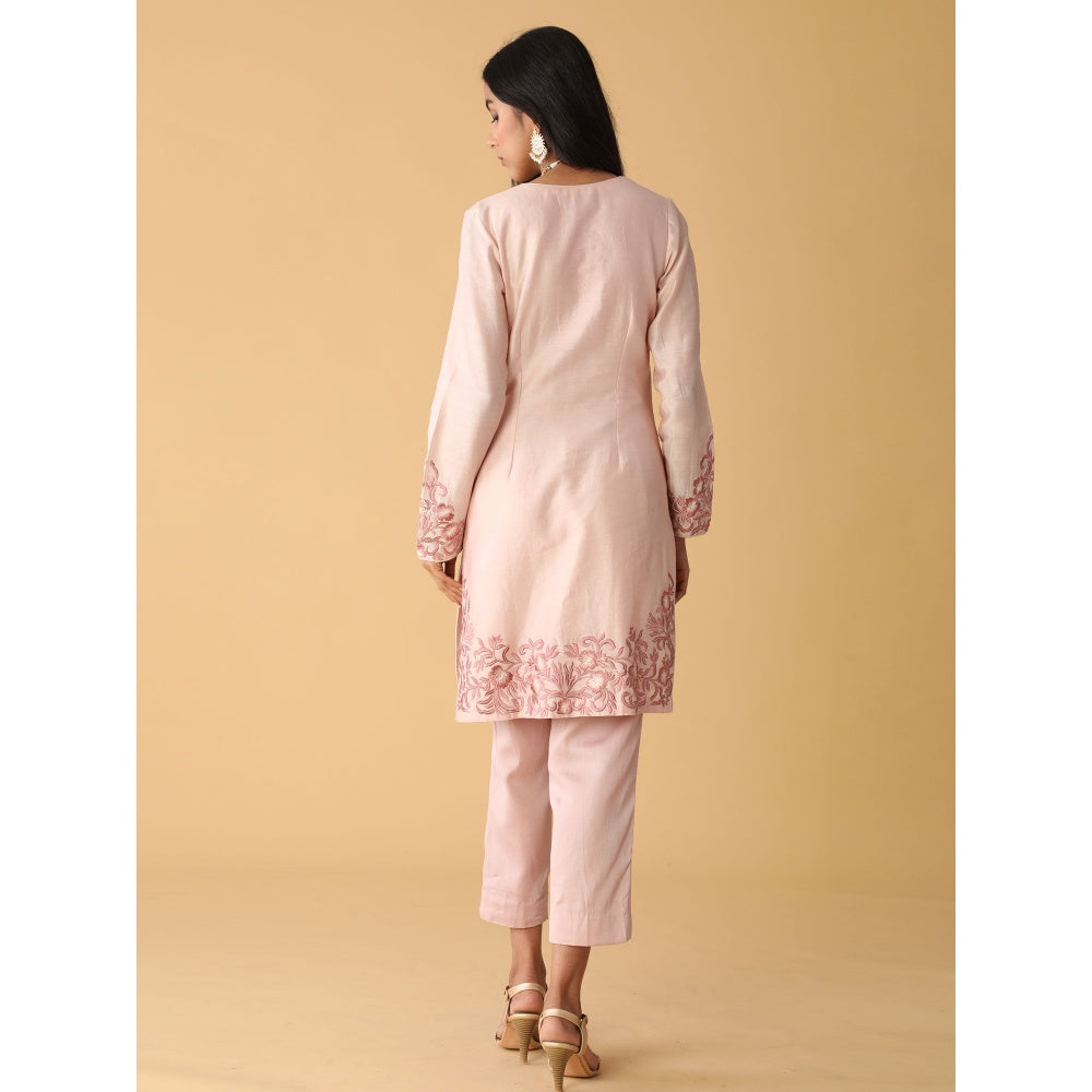 Zeefaa Dewy Lomonade Chanderi Set (3 Pcs)