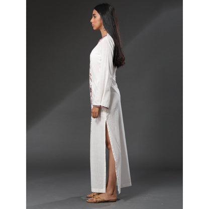 Zeefaa Pearl White Cancun Kaftan
