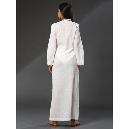 Zeefaa Pearl White Cancun Kaftan