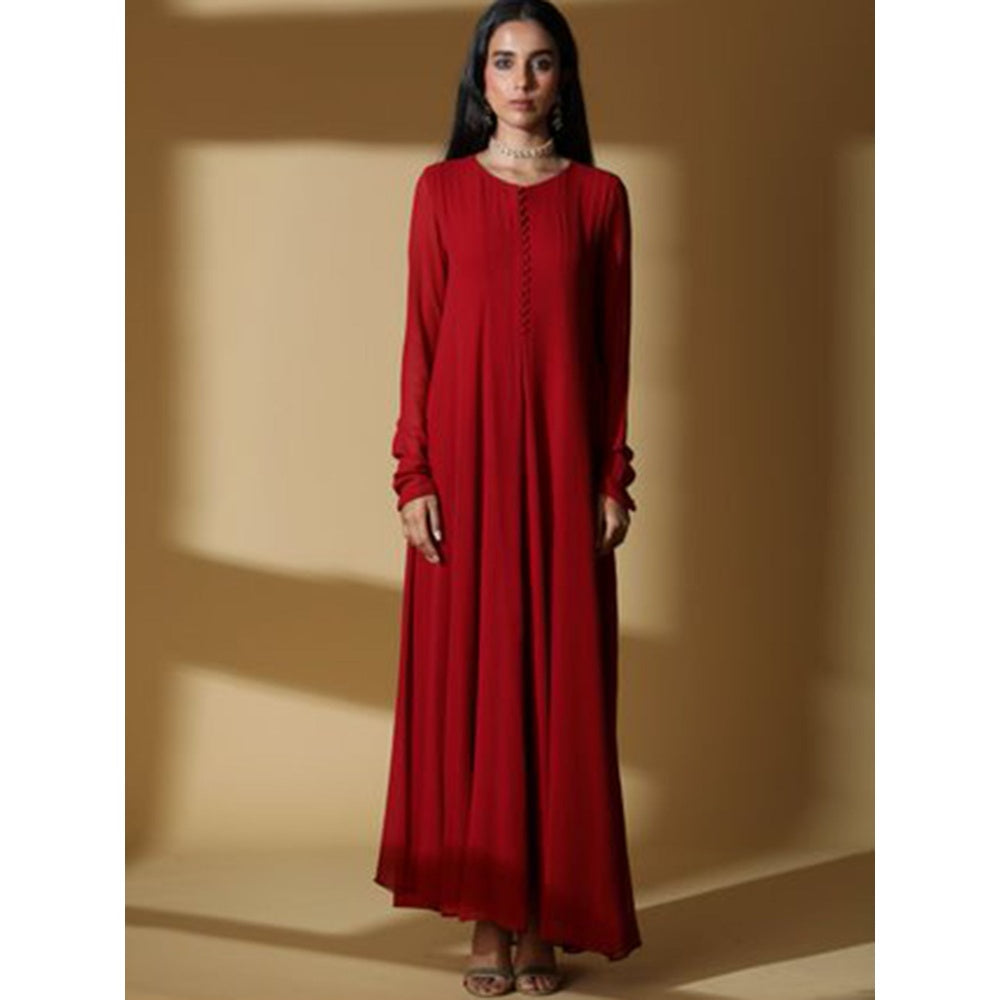 Zeefaa Classic Red Gown