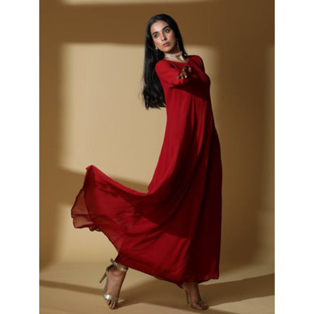 Zeefaa Classic Red Gown