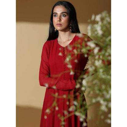 Zeefaa Classic Red Gown