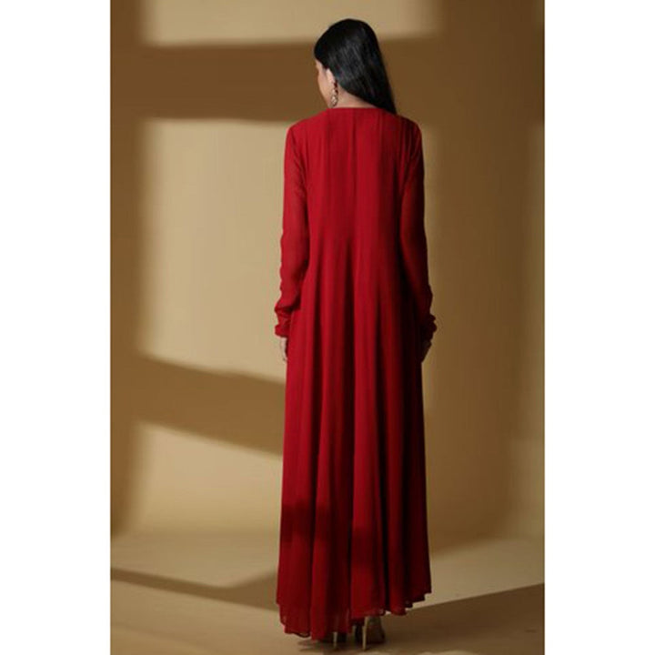 Zeefaa Classic Red Gown