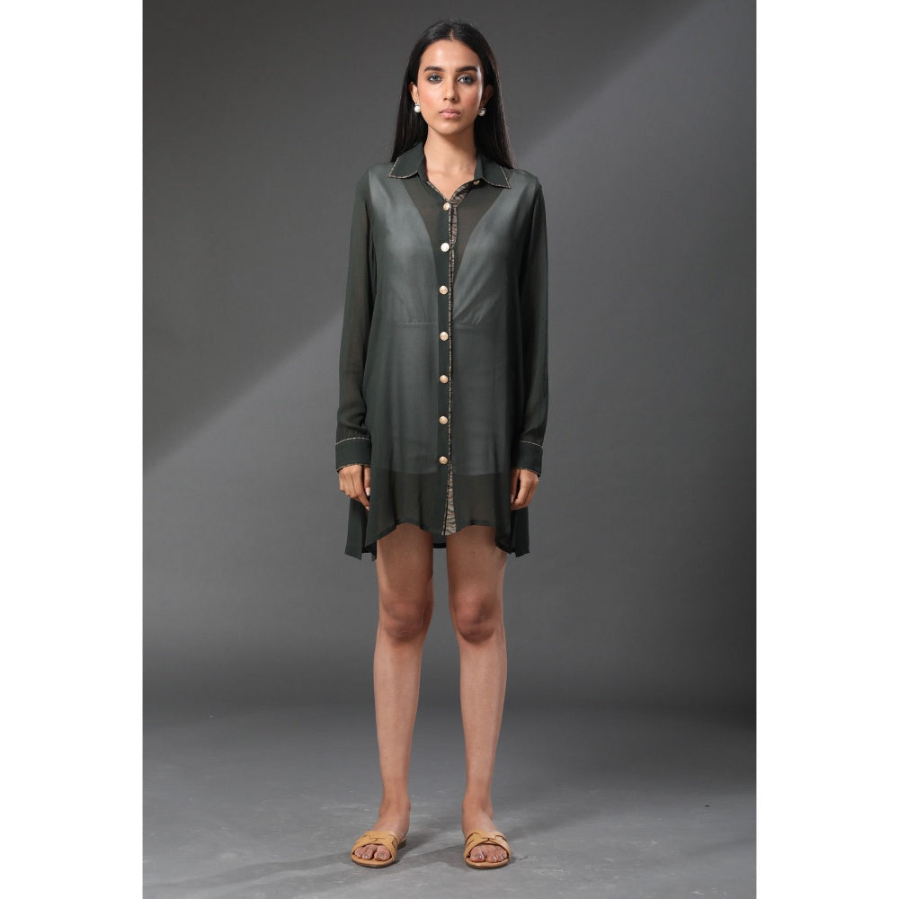 Zeefaa Sheer Amsterdam Shirt Dress