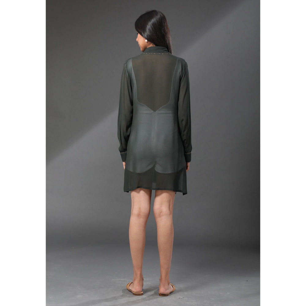 Zeefaa Sheer Amsterdam Shirt Dress