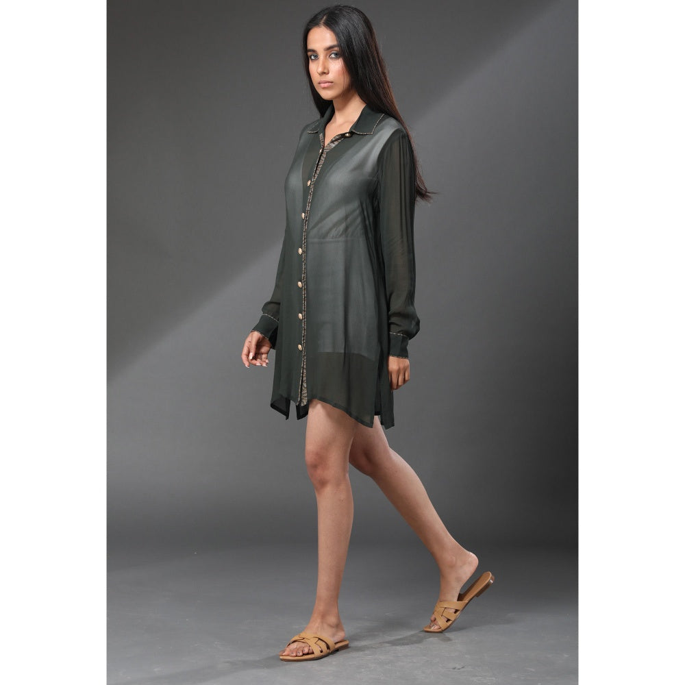 Zeefaa Sheer Amsterdam Shirt Dress