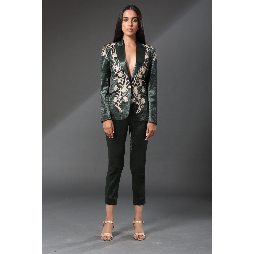 Zeefaa Paris Gold Metallic Blazer