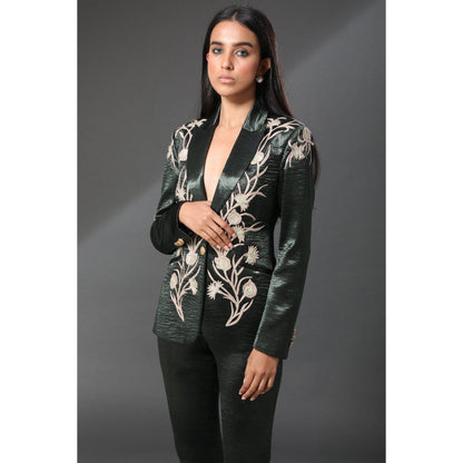 Zeefaa Paris Gold Metallic Blazer