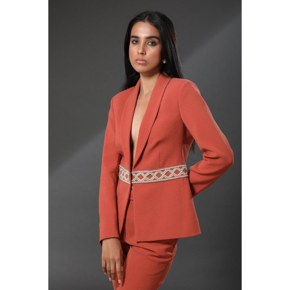 Zeefaa Crease Resistant Italian Moss Blazer