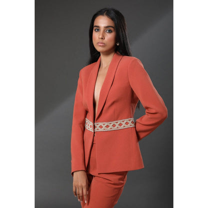 Zeefaa Crease Resistant Italian Moss Blazer