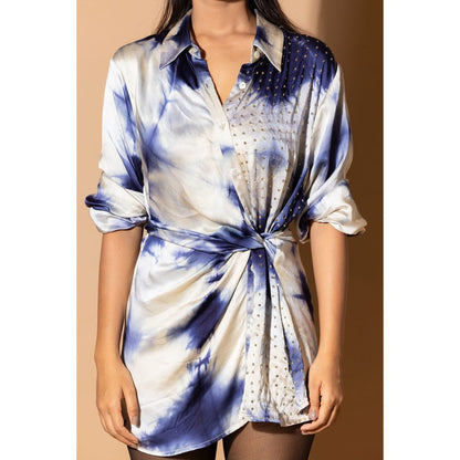 Zeefaa Crystalline Wrap Shirt