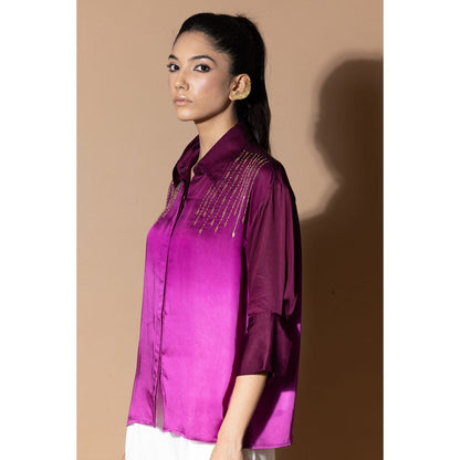 Zeefaa Southern Lights with Silver Stars Shirt