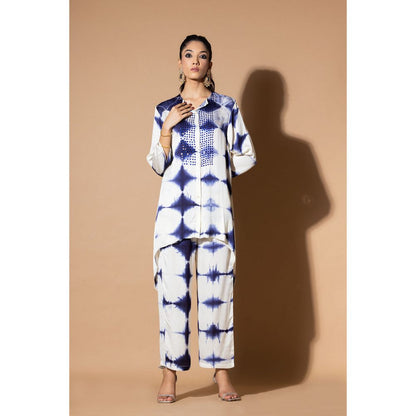 Zeefaa Azure Blue Hour Co-Ord (Set of 2)