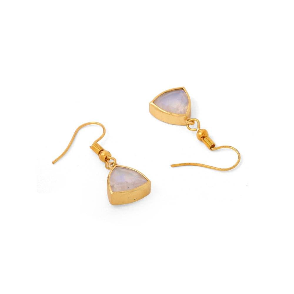 Zurooh 18K Gold Plated Minimal Gemstone Earring