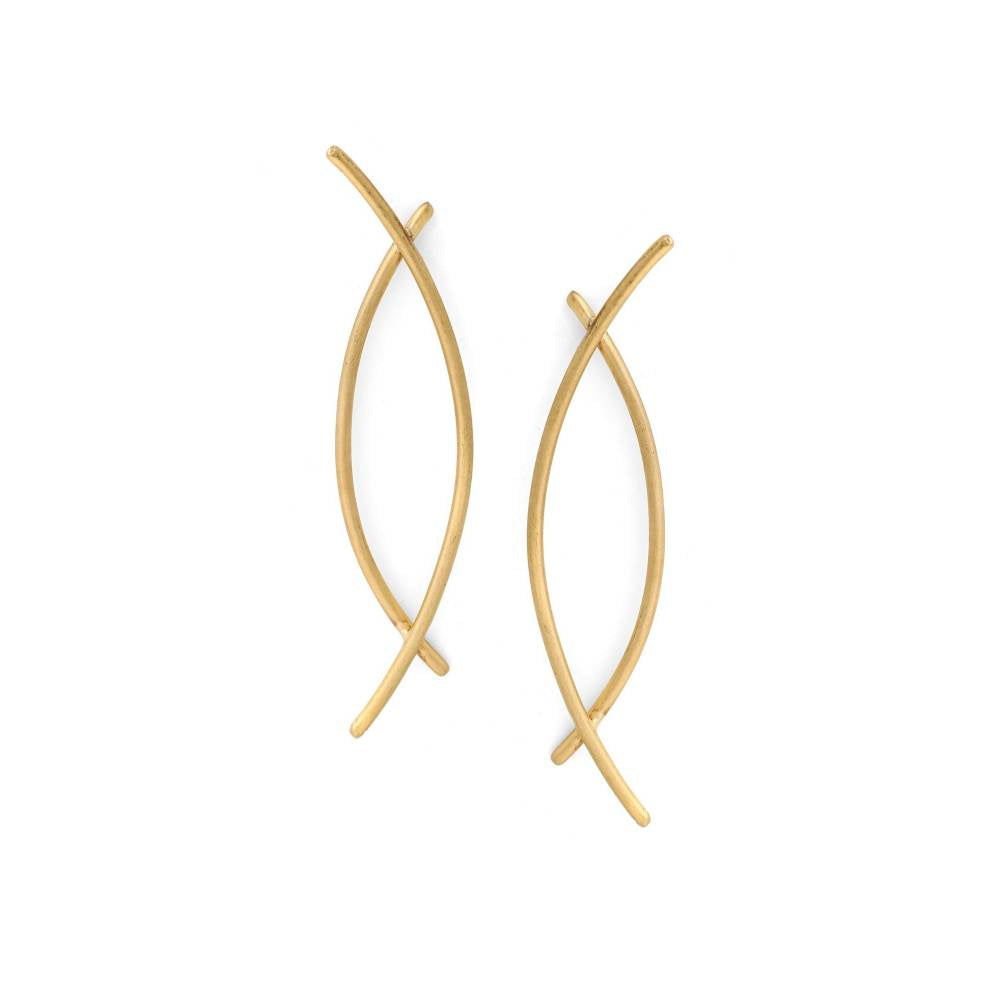 Zurooh Designer 18K Gold Plated Stud Earrings