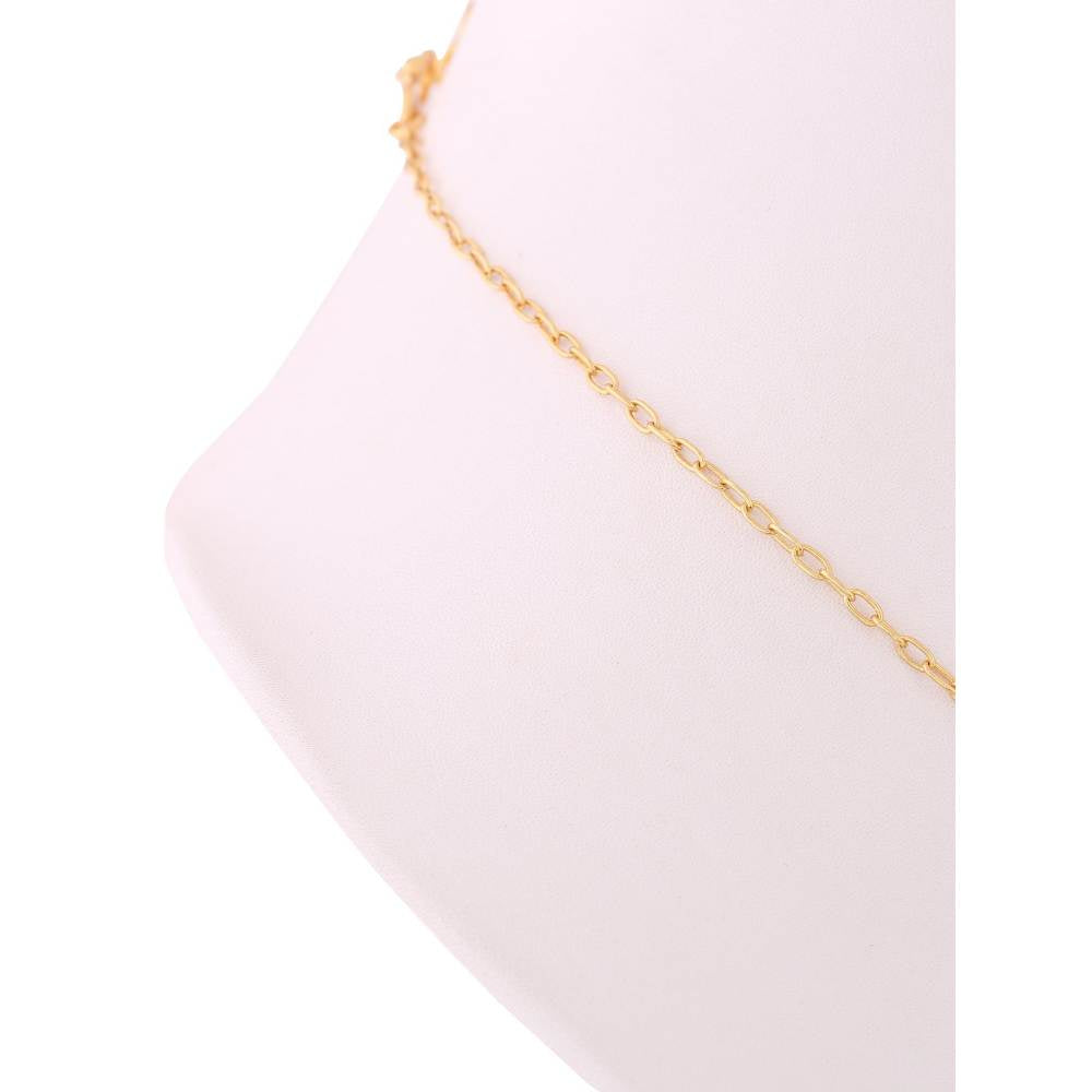 Zurooh 18K Gold Plated Rough Aquamarine Necklace