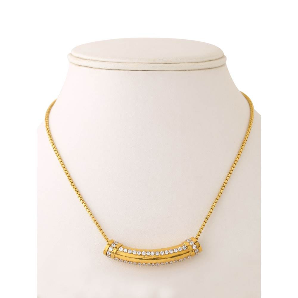 Zurooh 18K Gold Plated Zirconia Studded Necklace