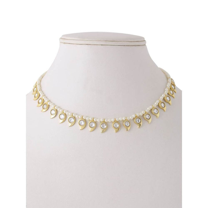 Zurooh 18K Gold Plated Polki Studded Fusion Necklace