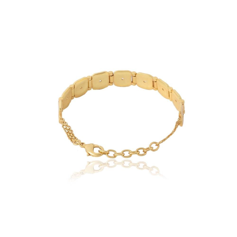 Zurooh 18K Gold Plated Metallic Star Bracelet Studded with Zirconia