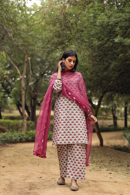 Padmini Pink Straight Set