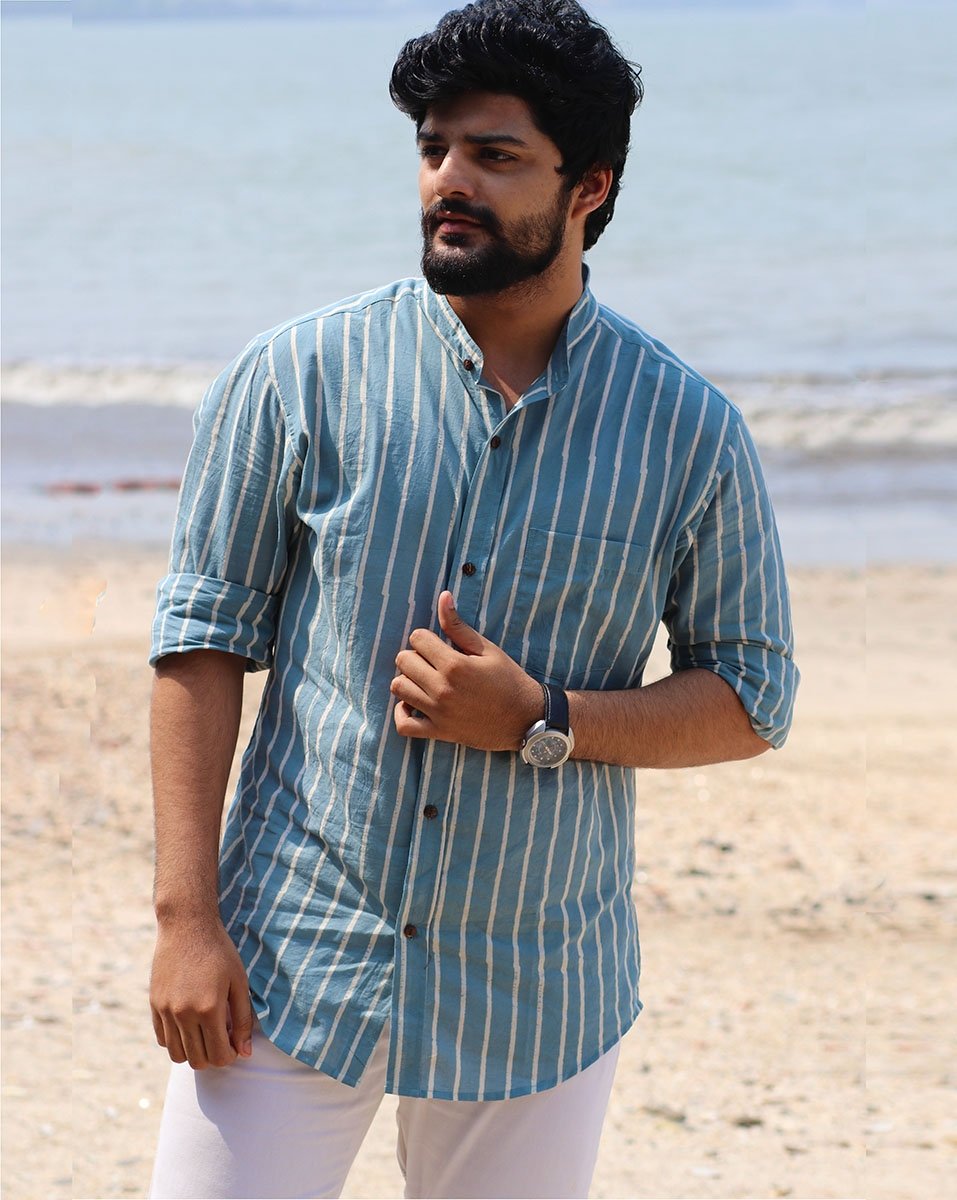 Chidiyaa Blue Cotton Shirt