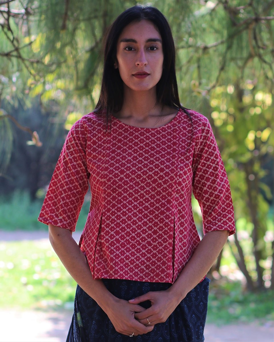 Chidiyaa Pink Cotton Top
