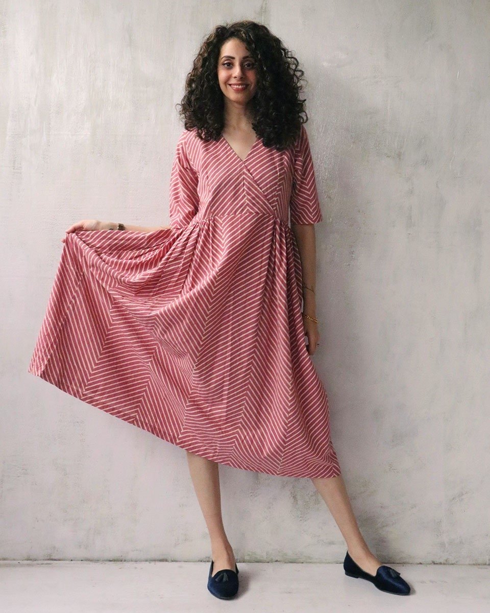 Chidiyaa Pink Cotton Dress